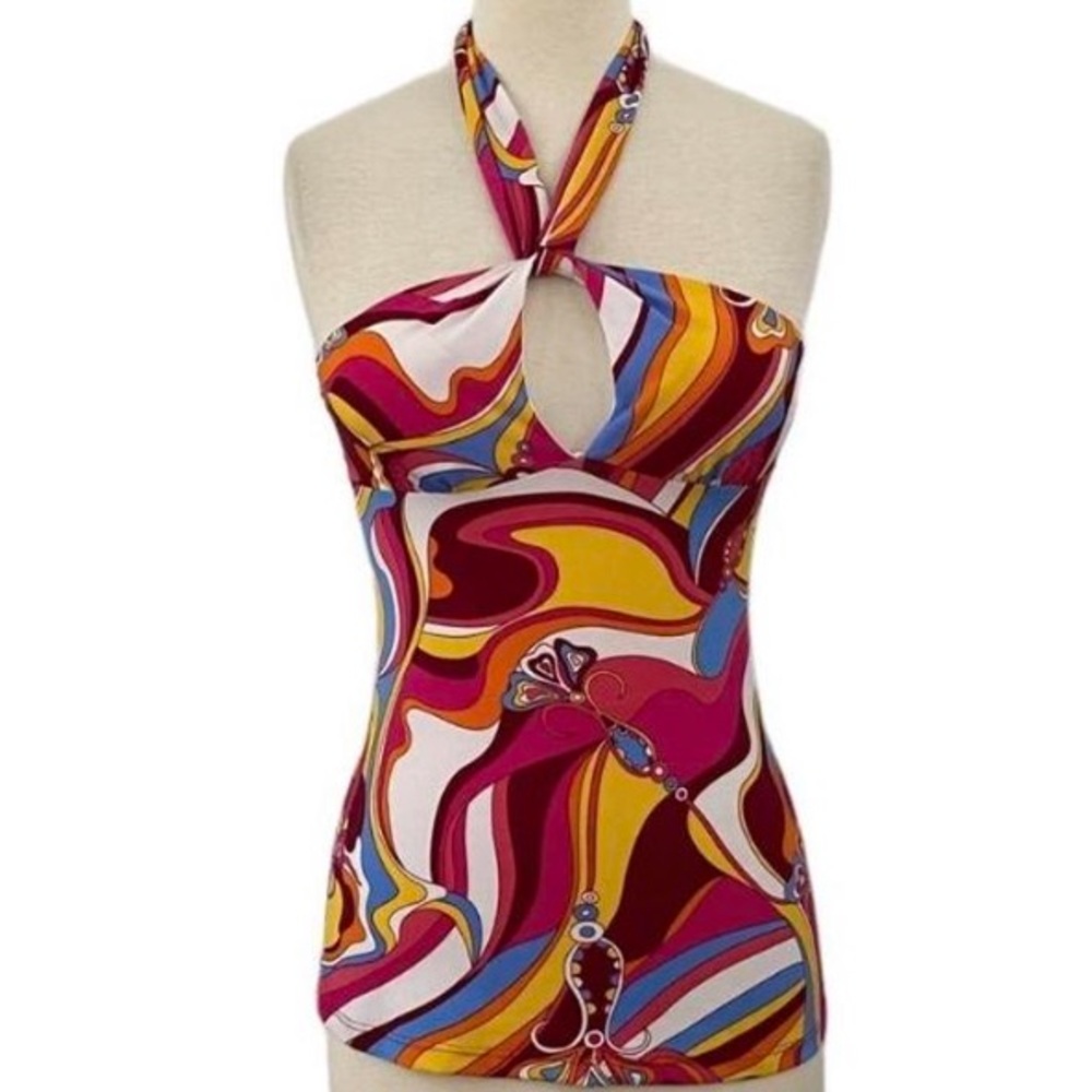 Multicolor Halter Summer Top